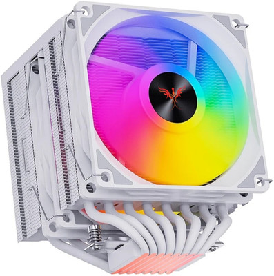 Verity Iceberg CPU Cooler - Quiet and Efficient Cooling for Gaming and Workstation PC Fan with Heat Sinks & Pipes Processor Cooler(White)