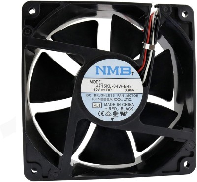 shoptron NMB Fan 120x120x38 4715KL-04W-B49 12V 0.90A DC Air Fan 12cm 3 Wire Cooler(Black)