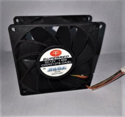 zero defect CHD9212FB-OA(E) Square Fan sq90x90x38, 3-wire, 12V 1.60A Cooler(Black)