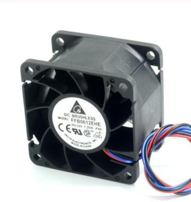 Electronic Spices Delta FFB0612EHE DC 12V 1.2A 60*38mm 3-line Ball Bearing Server cooling fan Fan with Heat Sinks All in one Cooler(Black)