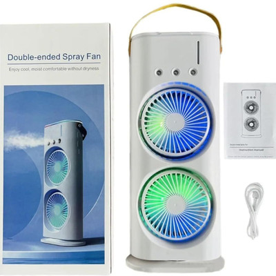 J K FASHION 280 L Room/Personal Air Cooler(White, Double Mist Mini Cooler Fan AC for Kitchen)