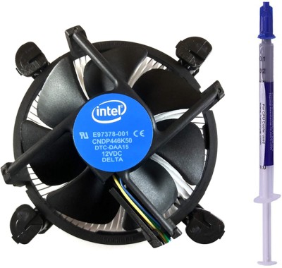 RRCART CPU Fan for intel i3 i5 i7 - LGA 1150 1151 1155 1156 and Thermal Paste Injection Cooler(Black)