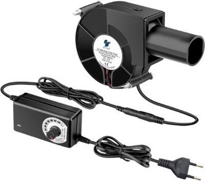 PGSA2Z 6000RPM BBQ Blower Fan, 97mm x 33mm, 12V Speed Controller Fire Bellow Cooling Fan Cabinet Cooler(Black)