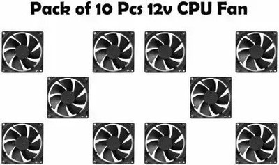 zero defect PACK OF 10 DC 12V Cooling Fan 60mm Cooler(Black)