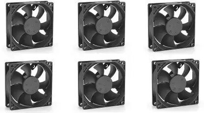 zero defect 12V Cooling Fan, 60mm CPU Cooler Radiator Fan Pack of 6 Cooler(Black)