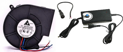 TNA2Z ELECTRONICS Speed Controller 97mmx33mm 5800 RPM DC Blower Fan Wooden Stove Cooling Exhaust Cooling Fan All in one Cooler(Black)