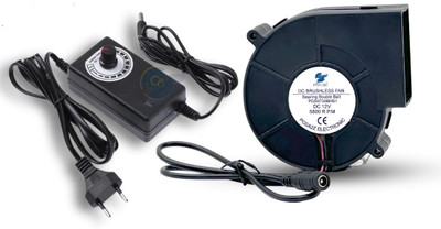 PGSA2Z 97mm x 33mm 5800 RPM DC Blower Fan, 110V 220V AC Powered for BBQ Cooling Fan Cabinet Cooler(Black)