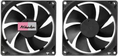 NIHAKA DC 12V Cooling Fan for Cabinet & PC N Cooler(Black)