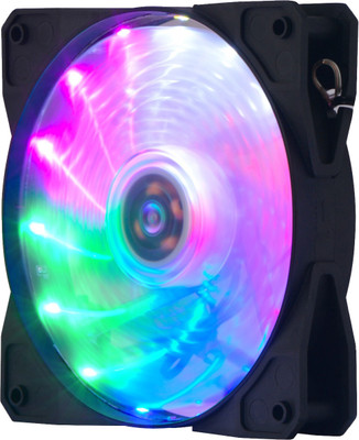 ENTWINO CPU/Cabinet's LED / RGB Fan, Colorful Cooling Fan For Gaming PC Cabinet Cooling Fan Cabinet Cooler(Black)