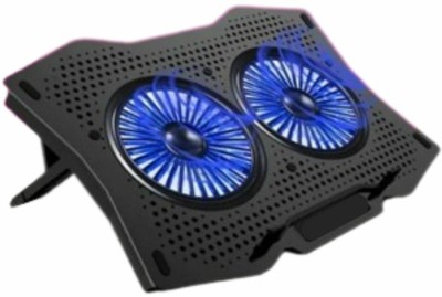 gsnr Twin Fan Laptop Cooling Fan With 7-Step Height Adjustment 2 Fan Cooling Pad(Black)