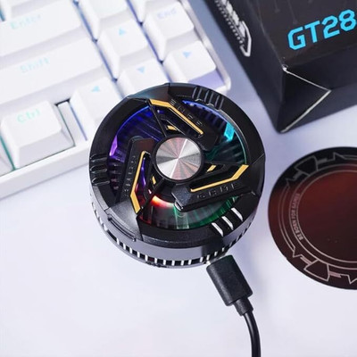 A CONNECT Z GT28 MOBILE COOLING FAN Cooling Pad with Adjustable Height(Black)