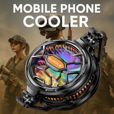 MOBIZAC Mobile Cooler Fan for Gaming Watching Long Filming Session Phone Heat Protector Ergonomic Cooling Pad(Black)