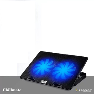 LAPCARE LE_Colling Pad-2023 2 Fan Ergonomic Cooling Pad with Adjustable Height(Black)