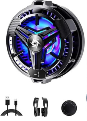 PAPLAJ ENTERPRISES Gaming Phone Cooler Fan – Mobile Cooling Fan for Gaming, iPad Cooler for Gaming 1 Fan Ergonomic Cooling Pad with Adjustable Height(Black)