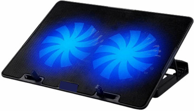 gsnr Laptop Cooling Pad with 5-Level Height Adjustment 2 Fan Ergonomic Cooling Pad with Adjustable Height(Black)
