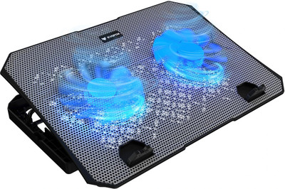 EVOFOX Frost 15.6 inches with blue LED 2 Fan Ergonomic Cooling Pad with Adjustable Height(Grey)
