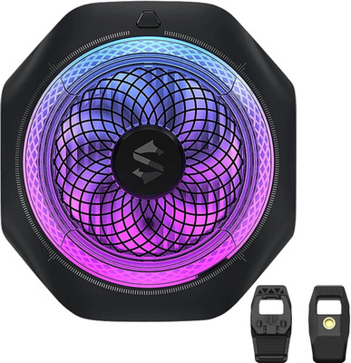 Cubonic MagCooler 4 Pro Magnetic Phone Cooler RGB Light 27W Mobile Cooler for Gaming, 1 Fan Ergonomic Cooling Pad with Adjustable Height(Black)