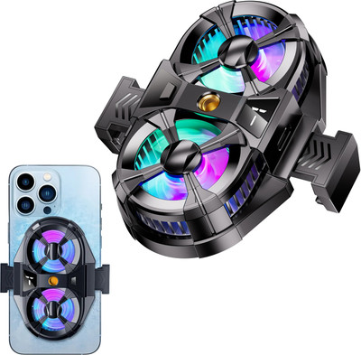 WRADER SL07 Mobile Cooler Fan for Gaming for Game Long Filming Ergonomic Cooling Pad(Black)