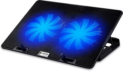 LAPCARE ChillMate Adjustable Laptop Cooling Pad with Twin Fans for Efficient Cooling 2 Fan Ergonomic Cooling Pad with Adjustable Height(Black)