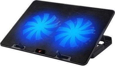 LaptopCare 786 2 Fan Ergonomic Cooling Pad with Adjustable Height(Black)