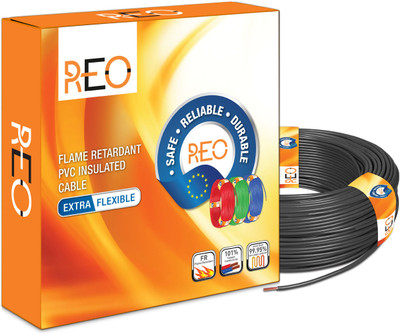 REO PVC With FR Property 0.75 mm Black 90 m Wire(Black)