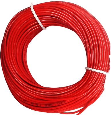 Lucky PVC 1.00mm Mm Copper 1 sq/mm Red 30 m Wire(Red)