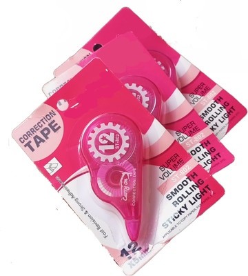 Al Salah Pack of 3 5 mm correction Tape(Set of 3, Random)