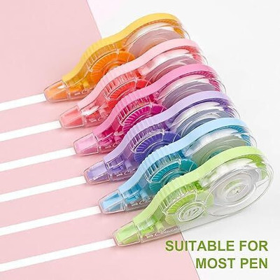 Gekia correction tape 5 mm Correction Tape(Set of 3, Multicolor)