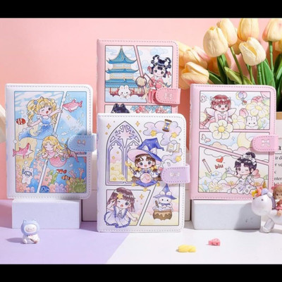 TATSAM Cute Theme Diary with Lock | Journal Notebook for Girls & Kids (Pack of 1) A5 Diary Lined 112 Pages(Multicolor)