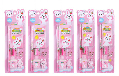Anna Stella stationery 0 mm Mix stationery items(Set of 5, Multicolor)