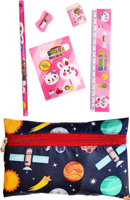 iFlip Zone Stationery 90 mm Mix Stationery item(Set of 6, Pink)