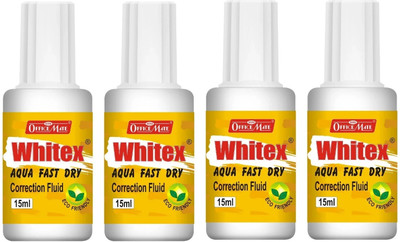Soni Officemate Executive 6 mm Whitex Correction Fluid (15ml)(Set of 4, White)