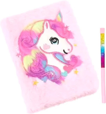 Rockjon 1 5 mm Soft and smooth fur A5 Diary Yes 100 Pages (Multicolor, Pack of 2)(Set of 1, Pink)