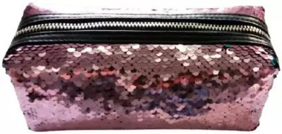 Rockjon 1 5 mm Soft Polyester School Pencil Pouch Stationary Case Box (1 pc ) | Assorted Design(Set of 1, Purple)