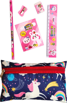 iFlip Zone Stationery 90 mm pink(Set of 6, Pink)