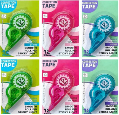KLIDSHUSOZ TREASURE series 6 5 mm Correction Tape(Set of 6, Multicolor)