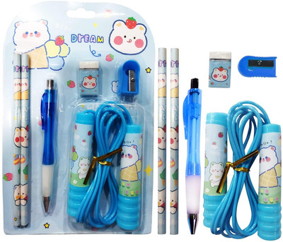 Teakwood Teddy Teddy Art Plastic Pencil Box(Set of 1, Blue)
