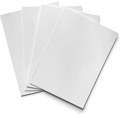 SignsExpress A4 Size Foam Board 210 mm Sunboard(Set of 4, White)