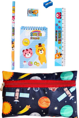 iFlip Zone Stationery 90 mm Mix Stationery Item(Set of 6, Multicolor)