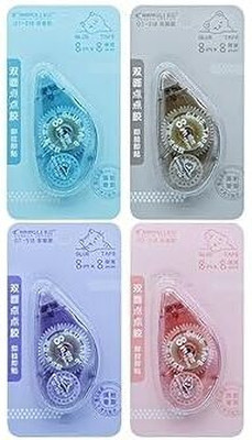 ARTISTERY Permanent Adhesive Runner Roller Tapes 6 mm Glue Tape(Set of 3, Multicolor, Glue Runner Permanent Adhesive tape)