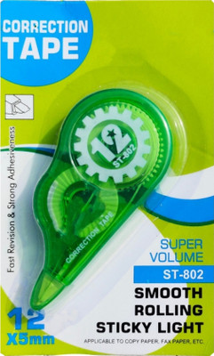 triple paper Correction Tape 5 mm Correction Tape(Set of 3, Multicolor)