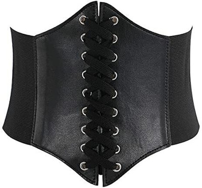 QISHTAR Women Casual, Evening, Party Black Artificial Leather Reversible Belt