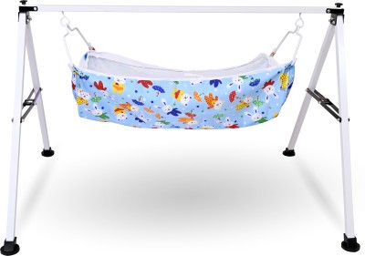 Avani MetroBuzz Baby Cradle Swing Bassinet Foldable Indian Style Bassinet(Blue)