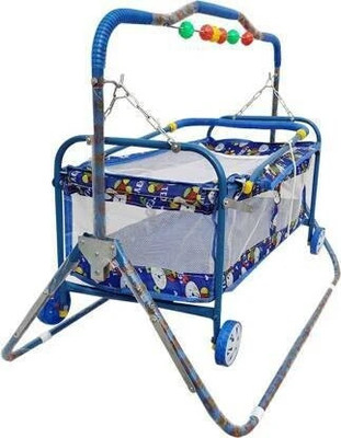 flammable New born baby cradle With Swing bassinet Cum Stroller(jhula) (palna) molde-C5 Bassinet(Multicolor)