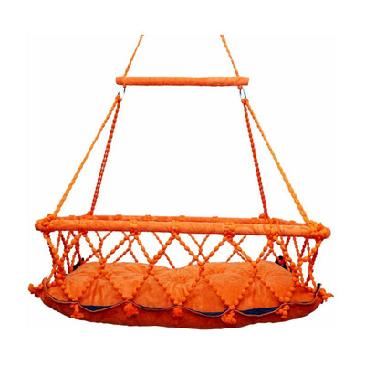 HURF ENTERPRISES Baby Swing Jhula Palna for Kids Swings(Orange)