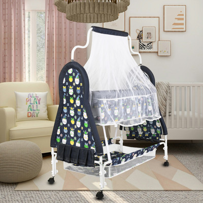 CREW4 Cradle for baby boy and girls. Cradle With Swing And Mosquito Net .(Multicolor)