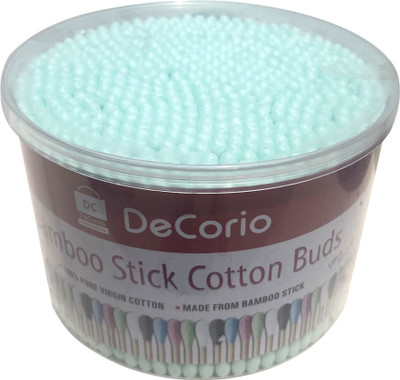 DC DECORIO 500pcs/Box Double Head Cotton Swabs Nose Ears Cleaning Cotton Buds (Pack of 1)(500 Units)