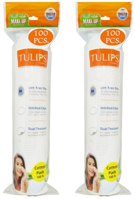 TULIP Tulips Premium Cotton Pads Combo of 2 Pack of Cotton Pads - Multipurpose use(2 Units)