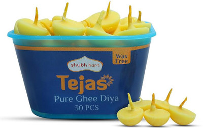 Shubhkart Tejas Pure Ghee Diya 30N for Puja, Festivals & Other Religious Rituals Cotton Wick