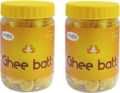 Aastha By Patanjali Pure Cow Ghee Diya Each 80N Set of 2 Cotton Wick(Pack of 2)